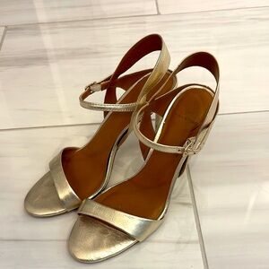 Halston Heritage Women's Gold Strappy Heels